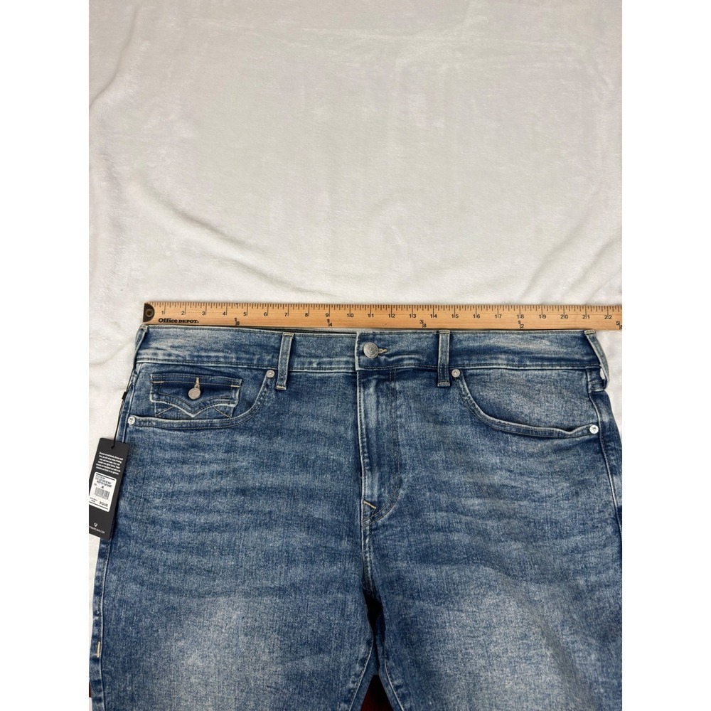 True Religion Ricky SN Flap Denim Shorts Light Blue Wash Mens 40" Fit 42" New - Picture 4 of 8